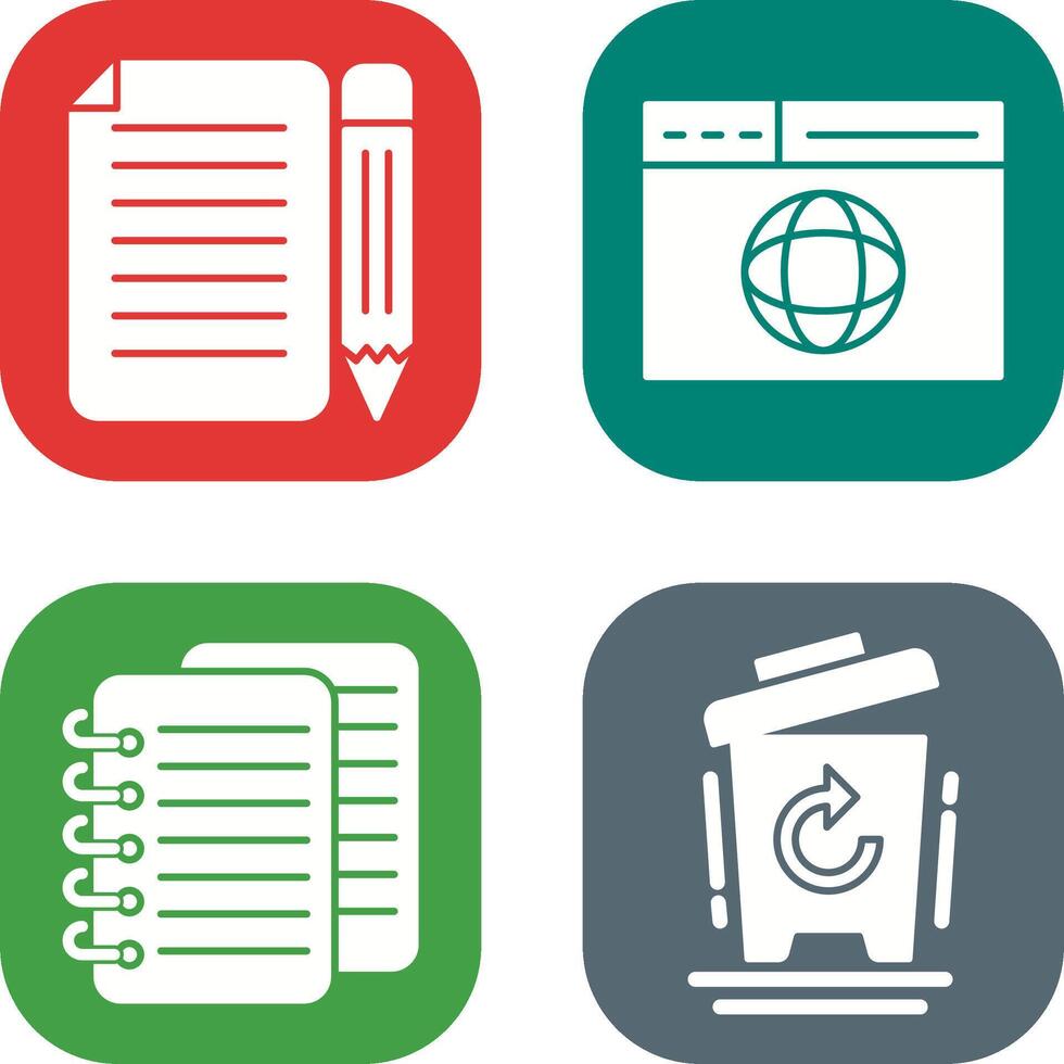 page and web page Icon vector