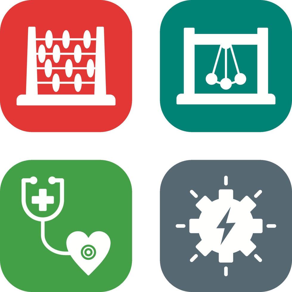 Abacus and Pendulum Icon vector