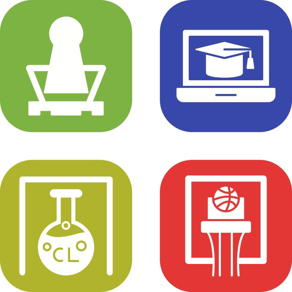 Binder and Graduation Icon vector