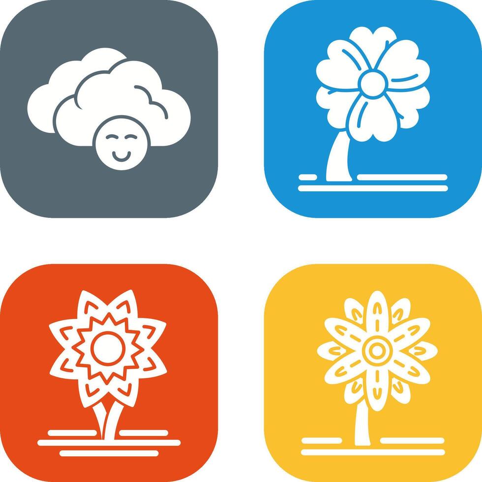 Cloudy and Clover Icon vector