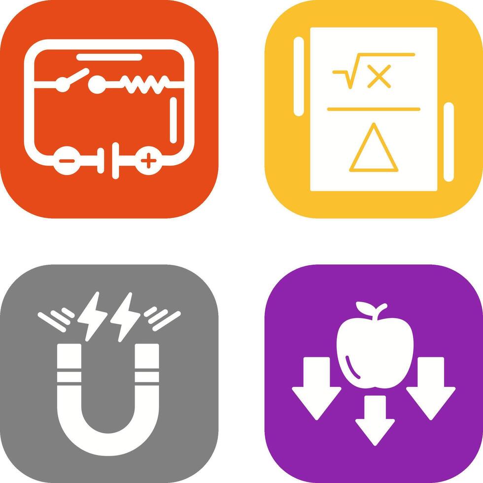 Electrical Circuit and Formula Icon vector