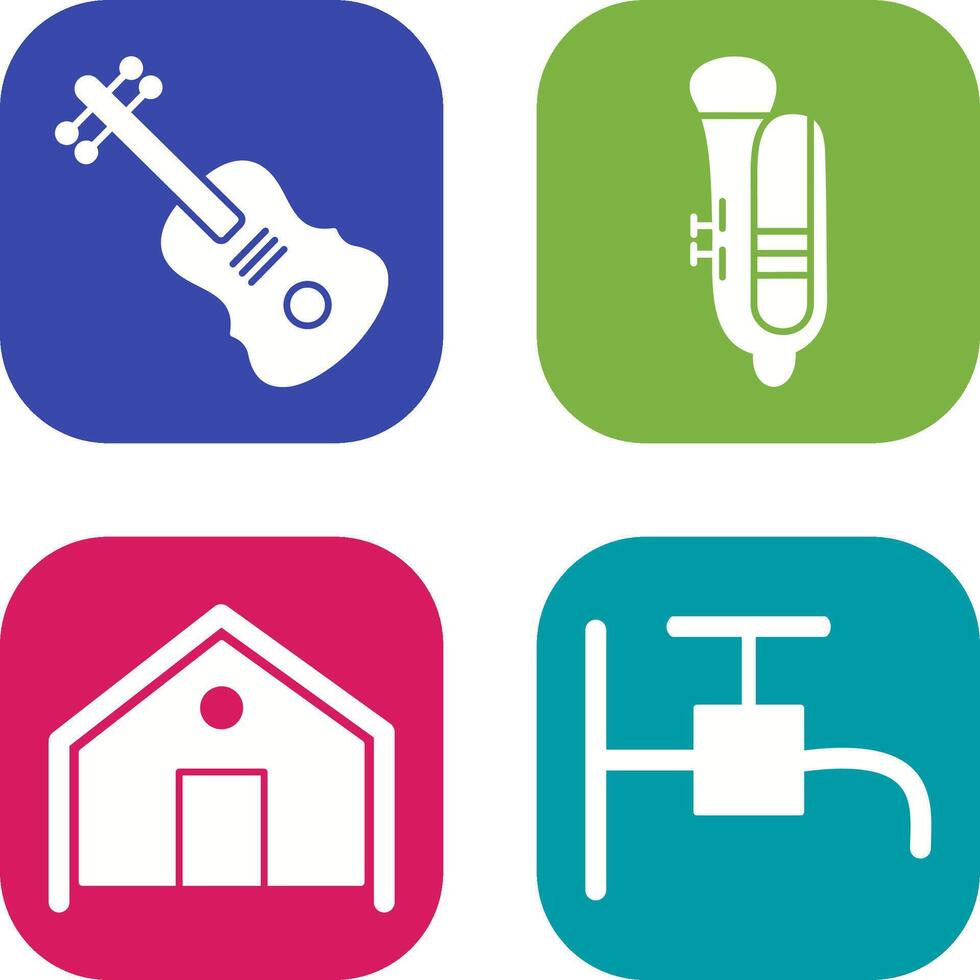 Violin and Tuba Icon vector