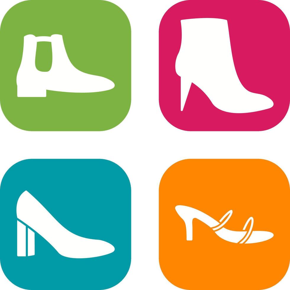 Men Boots and high heels Icon vector