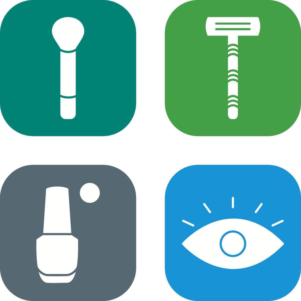 Brush and Razor Icon vector