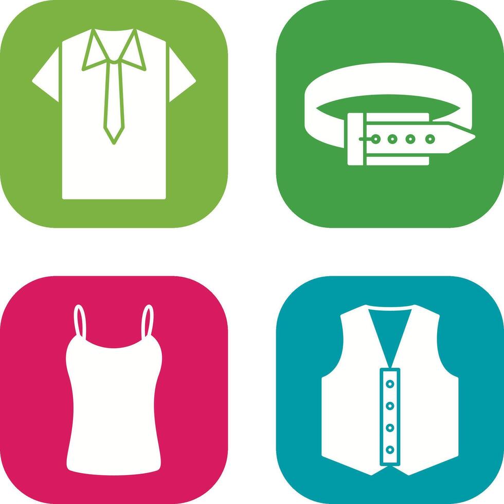 Shirt and Tie and Belt Icon vector