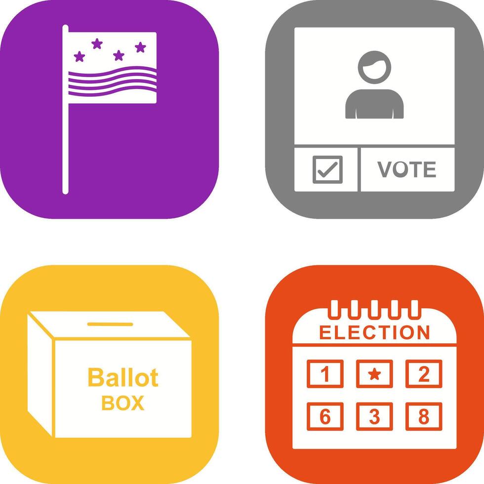 Flags and Candidate Banner Icon vector