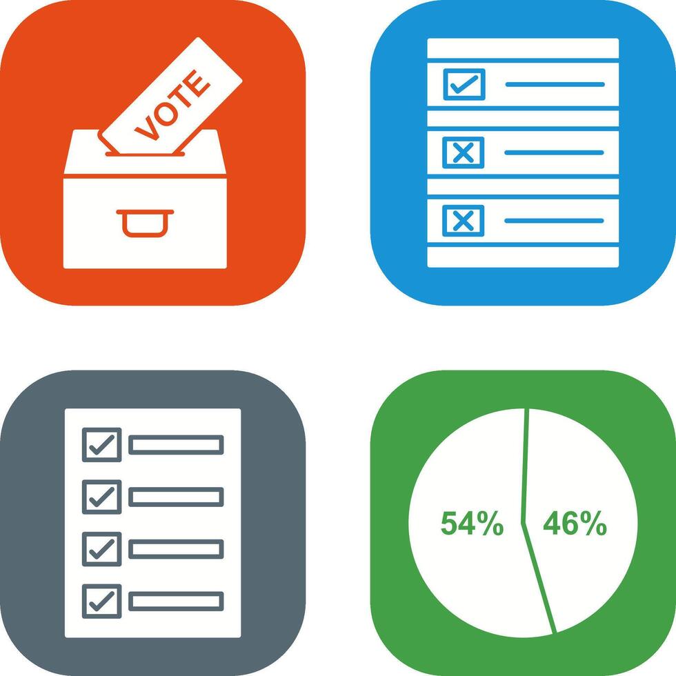 Casting Vote and Ballot Paper Icon vector