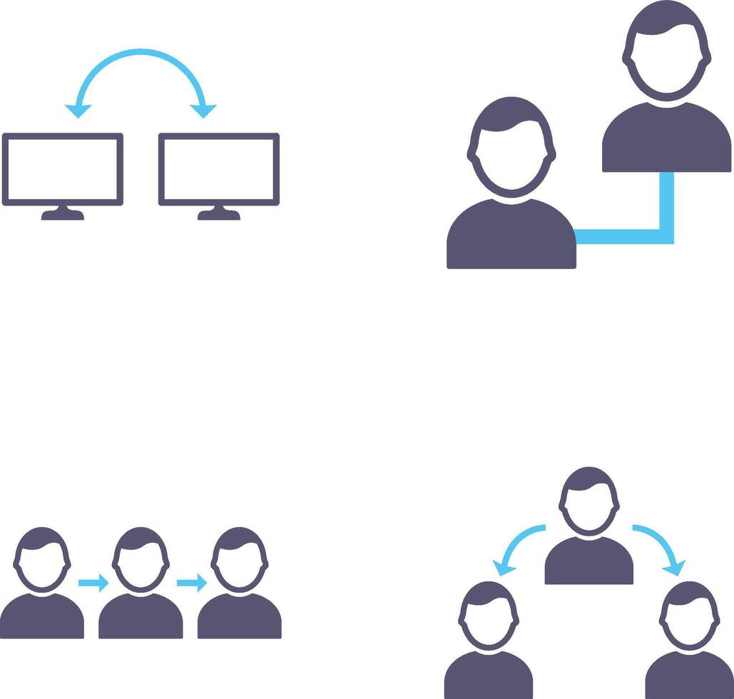 connected systems and connected profiles Icon vector