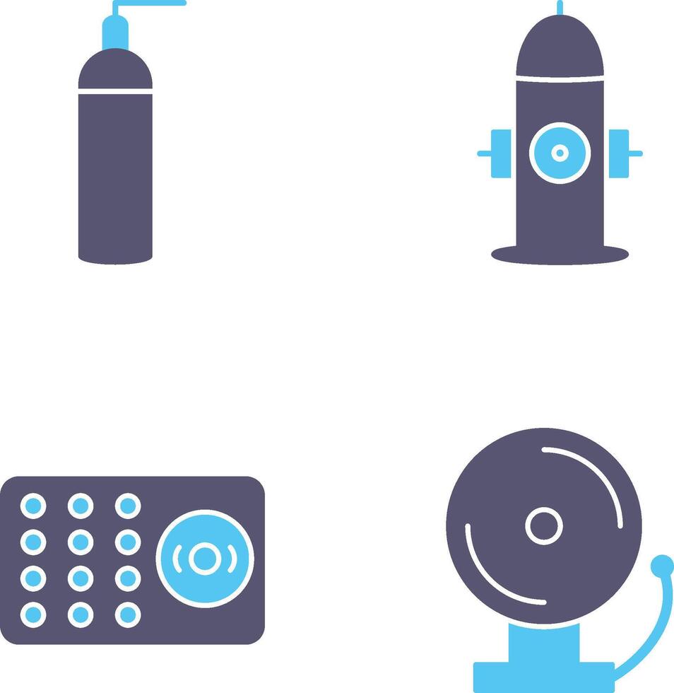 hydrant and oxygen tank Icon vector