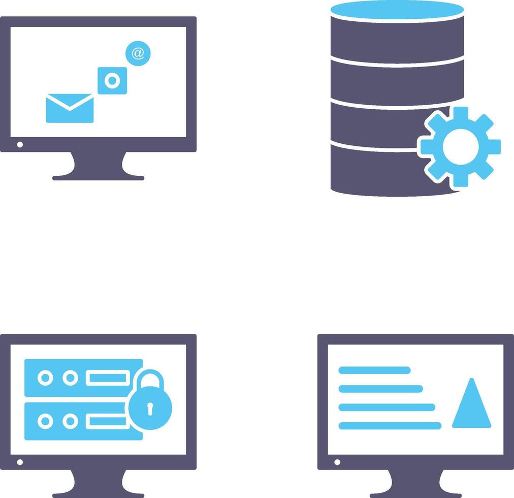 digital marketing and database management Icon vector
