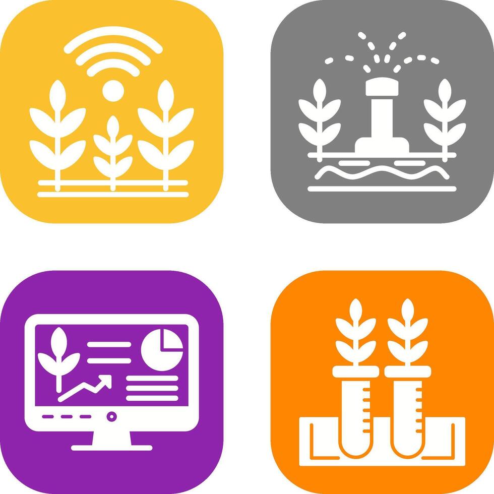 Wheat and Sprinkler Icon vector