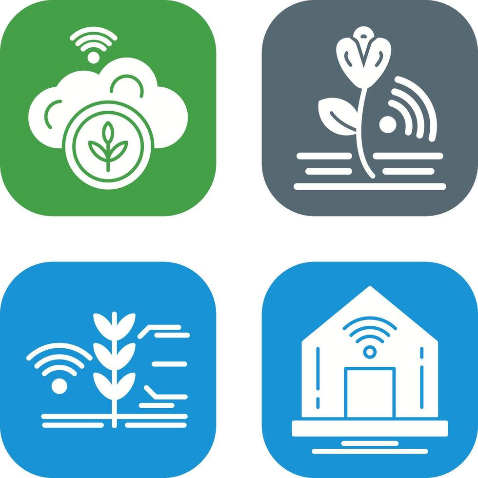 Signal and Flowers Icon vector