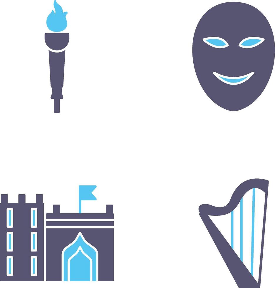 Museum Torch and Ancient Icon vector