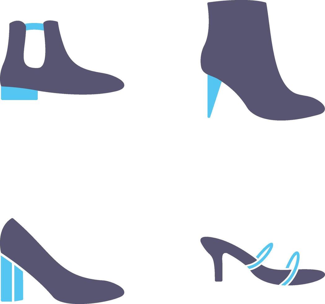 Men Boots and high heels Icon vector