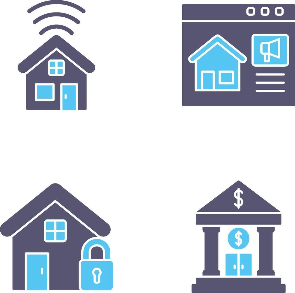 Smart house and Marketing Icon vector