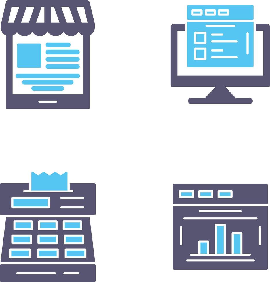 Mobile Shop and Search Product Icon vector