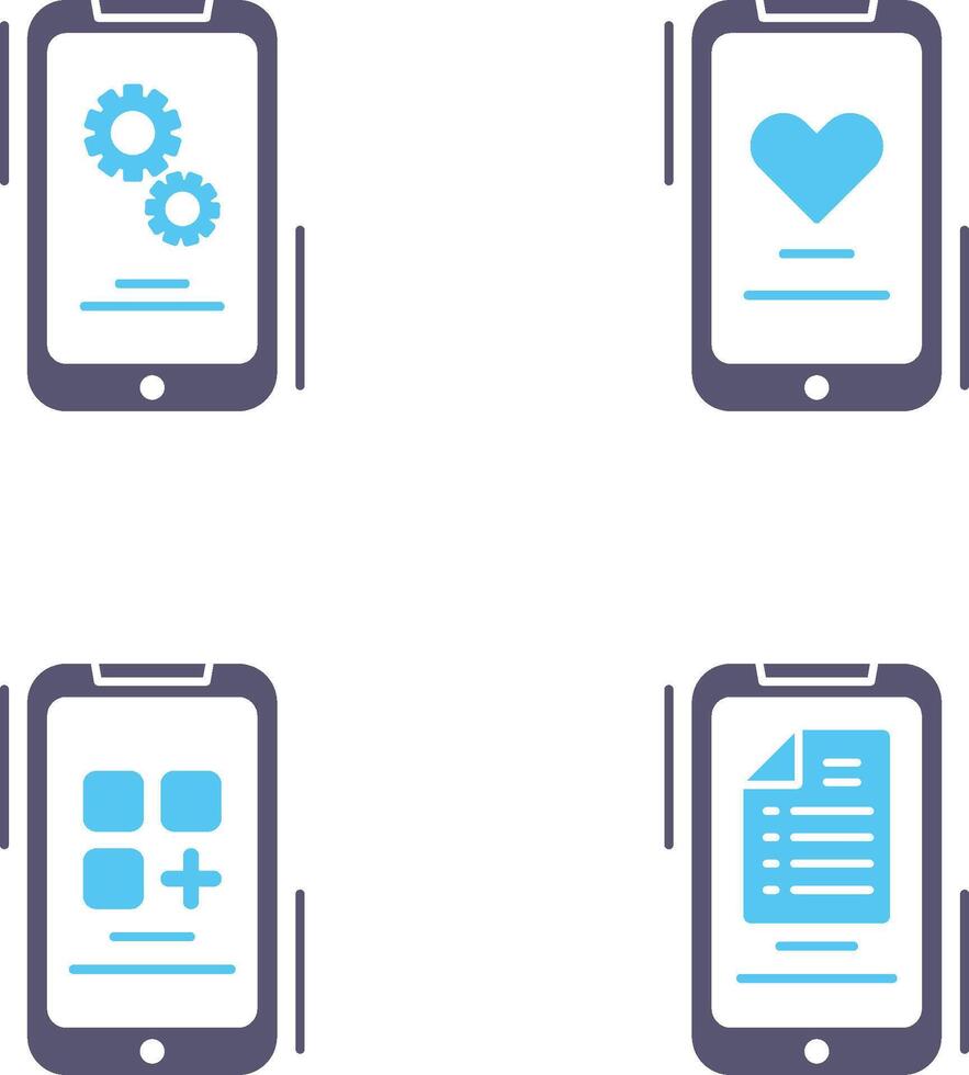 Setting and Favourite Icon vector