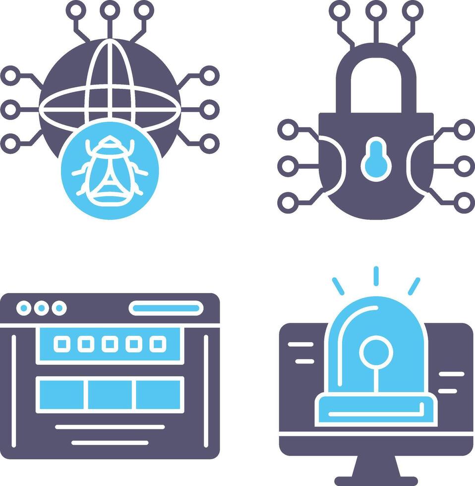 Global Malware and Cyber defence Icon vector