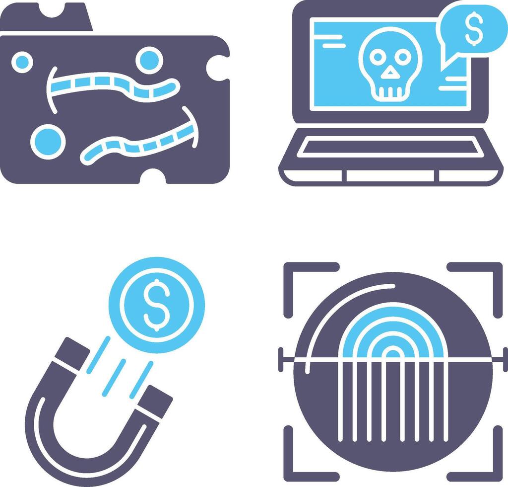 Worm and Online Fraud Icon vector