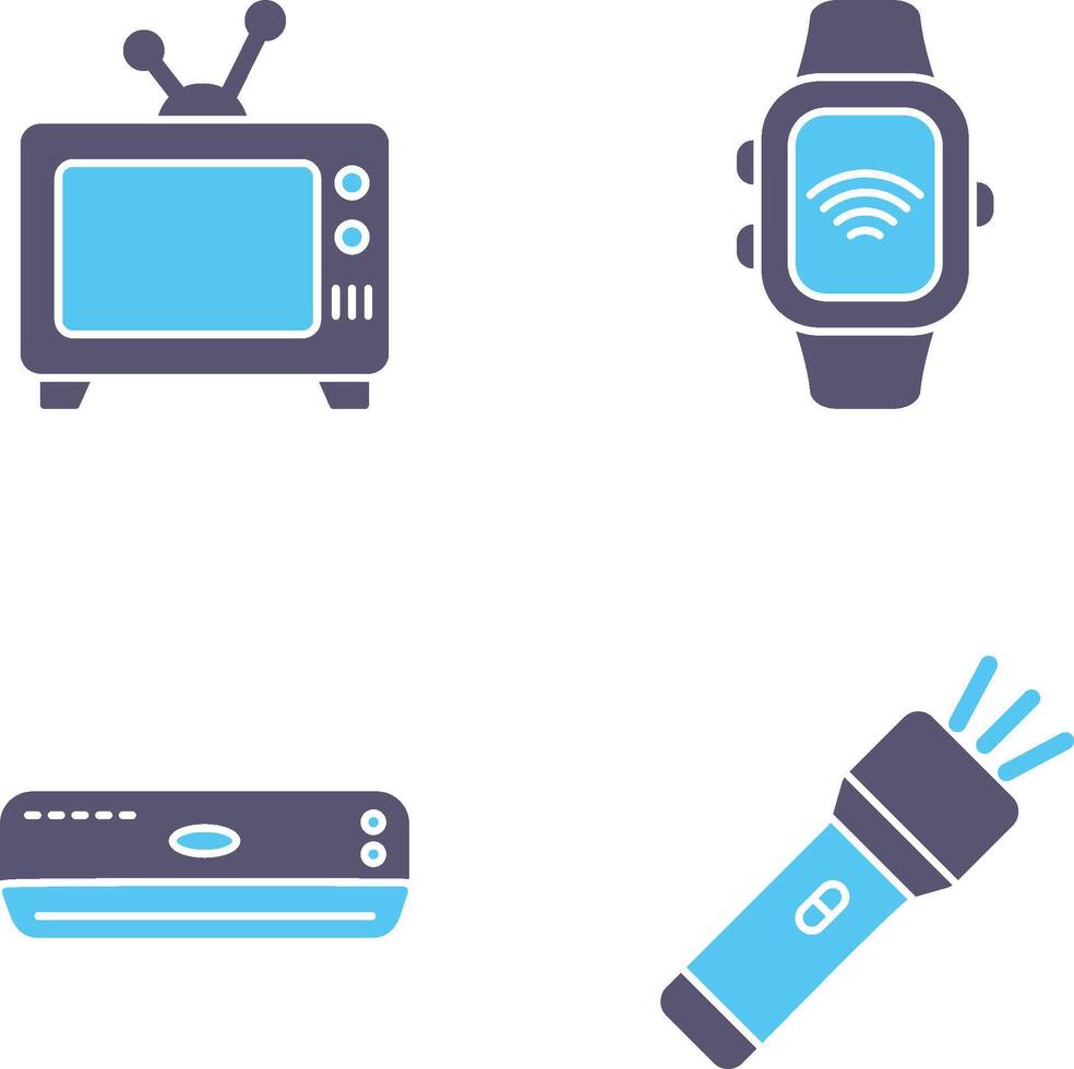 Television and Smart Watch Icon vector