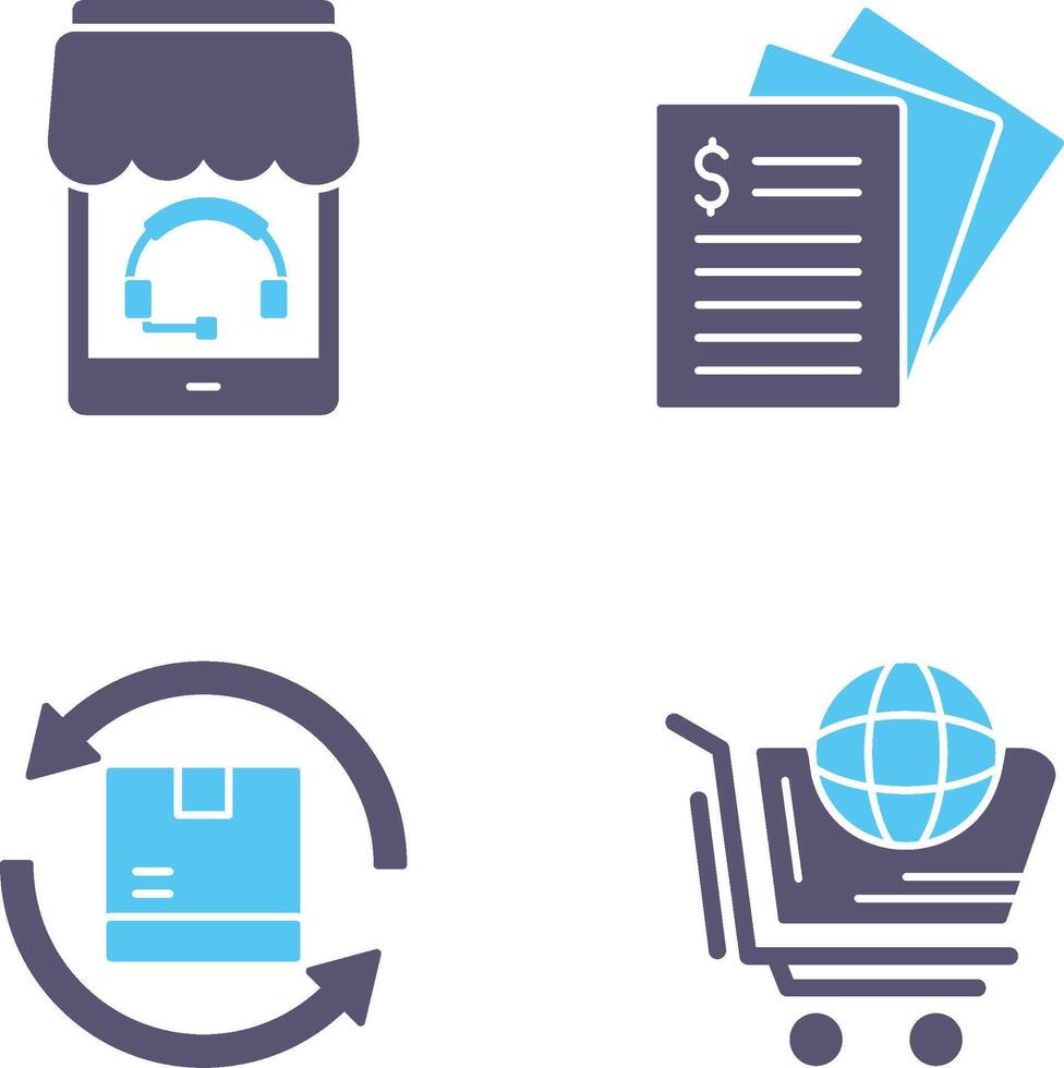 Support and Invoice Icon vector