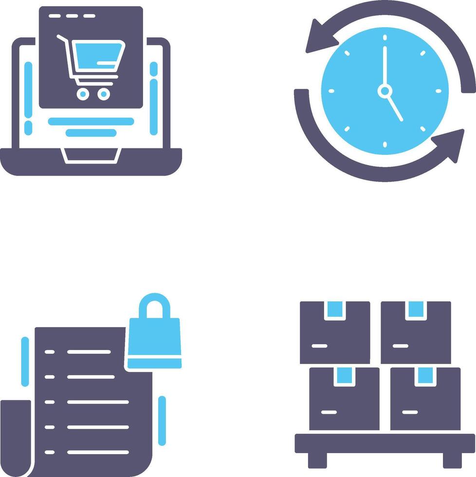 Add to Cart and Run time Icon vector