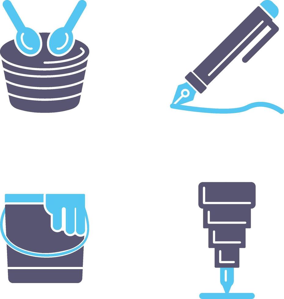 Drum and Pen Icon vector