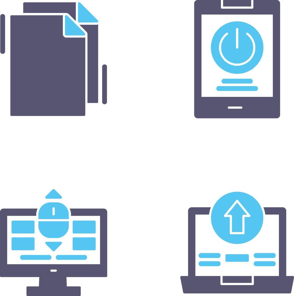 Copy and Power Icon vector