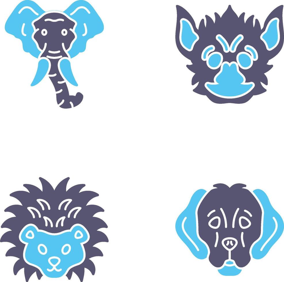 Eleplant and Bat Icon vector