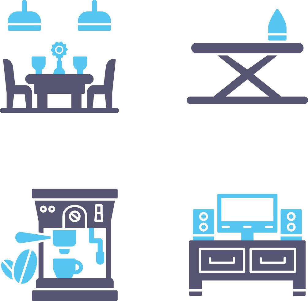 Iron Board and Table Icon vector