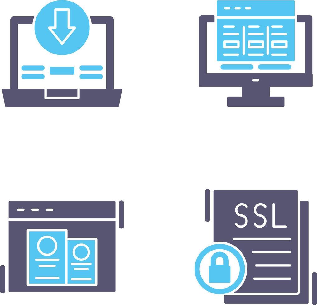 Downlaod and Layout Icon vector