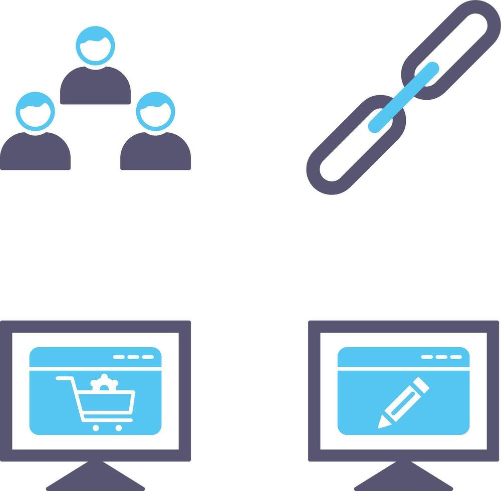 link building and team members Icon vector