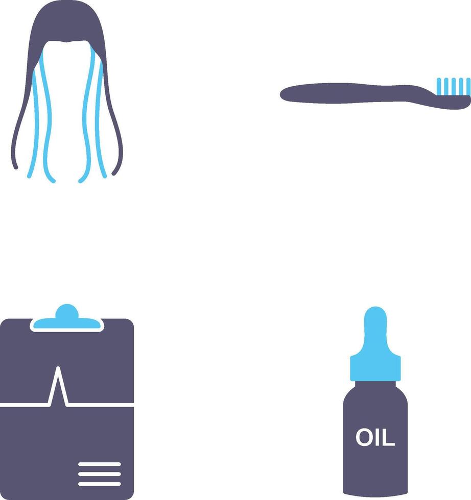 Toothbrush and Hair Icon vector