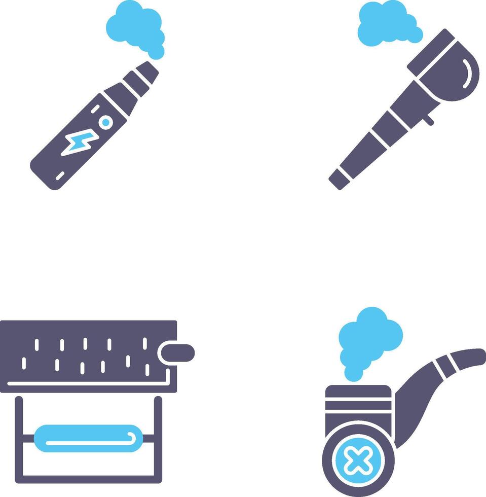 Electronic Cigarette and Pipe Of Peace Icon vector