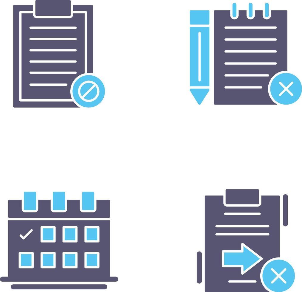 Prohibition and Unchecked Notes Icon vector