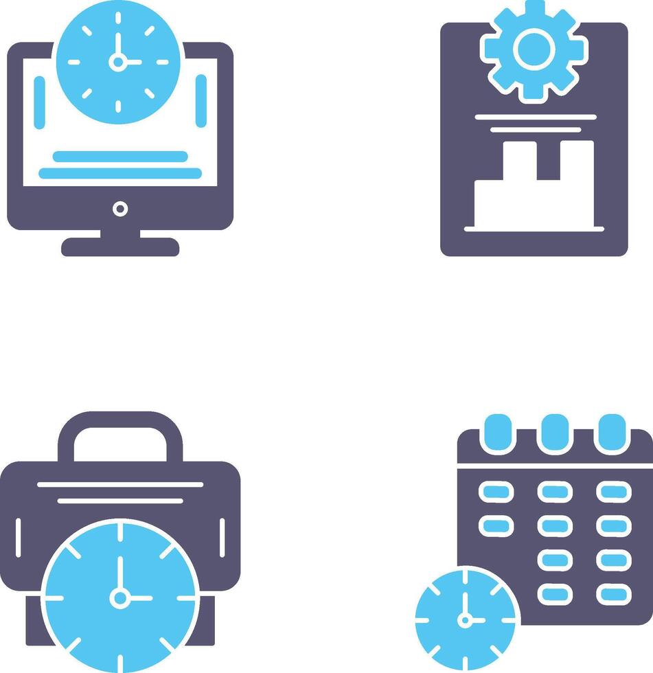 Productivity and Online Time Icon vector