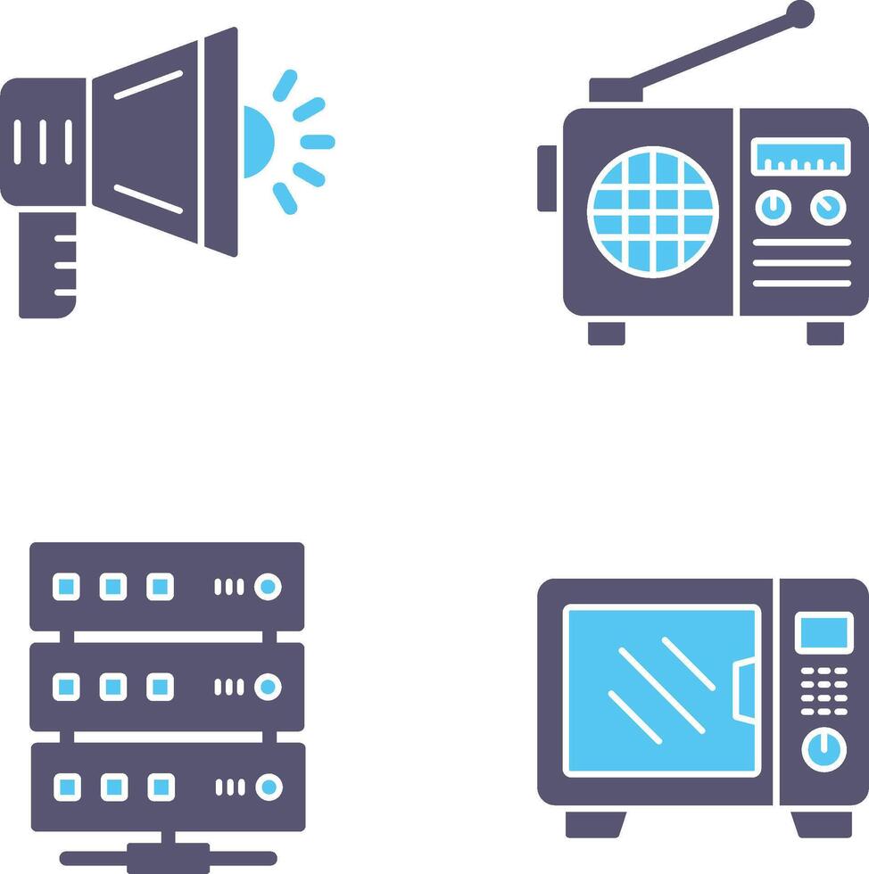 Megaphone and Radio Icon vector