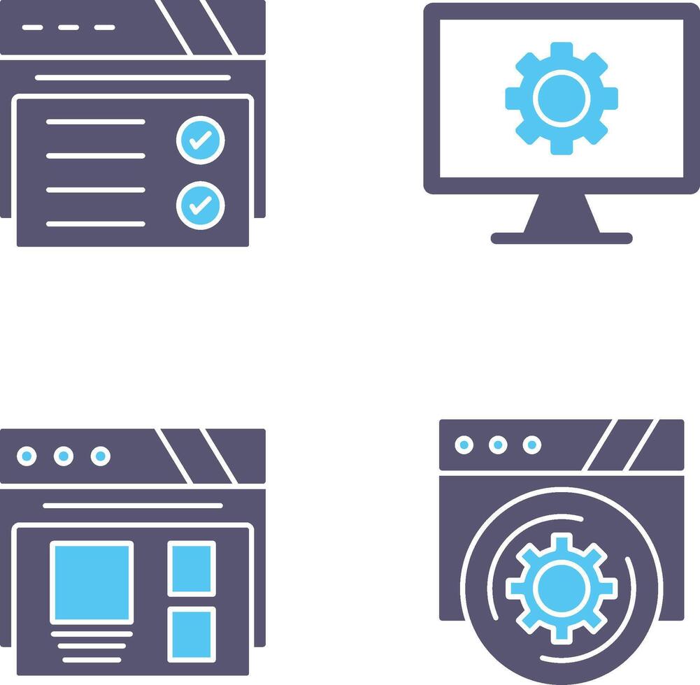 Web Browser and Monitor Screen Icon vector