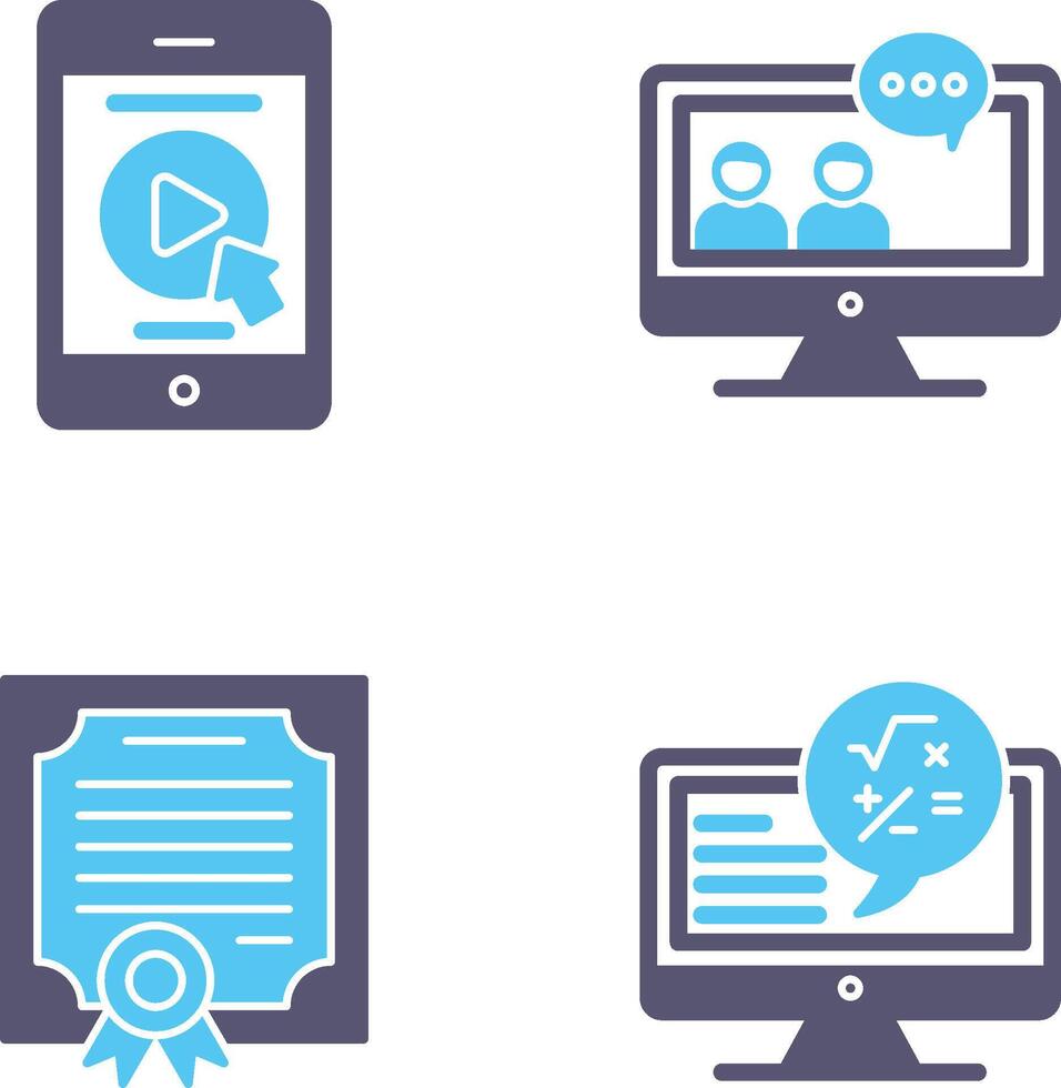 Slidesshow and Conversation Icon vector