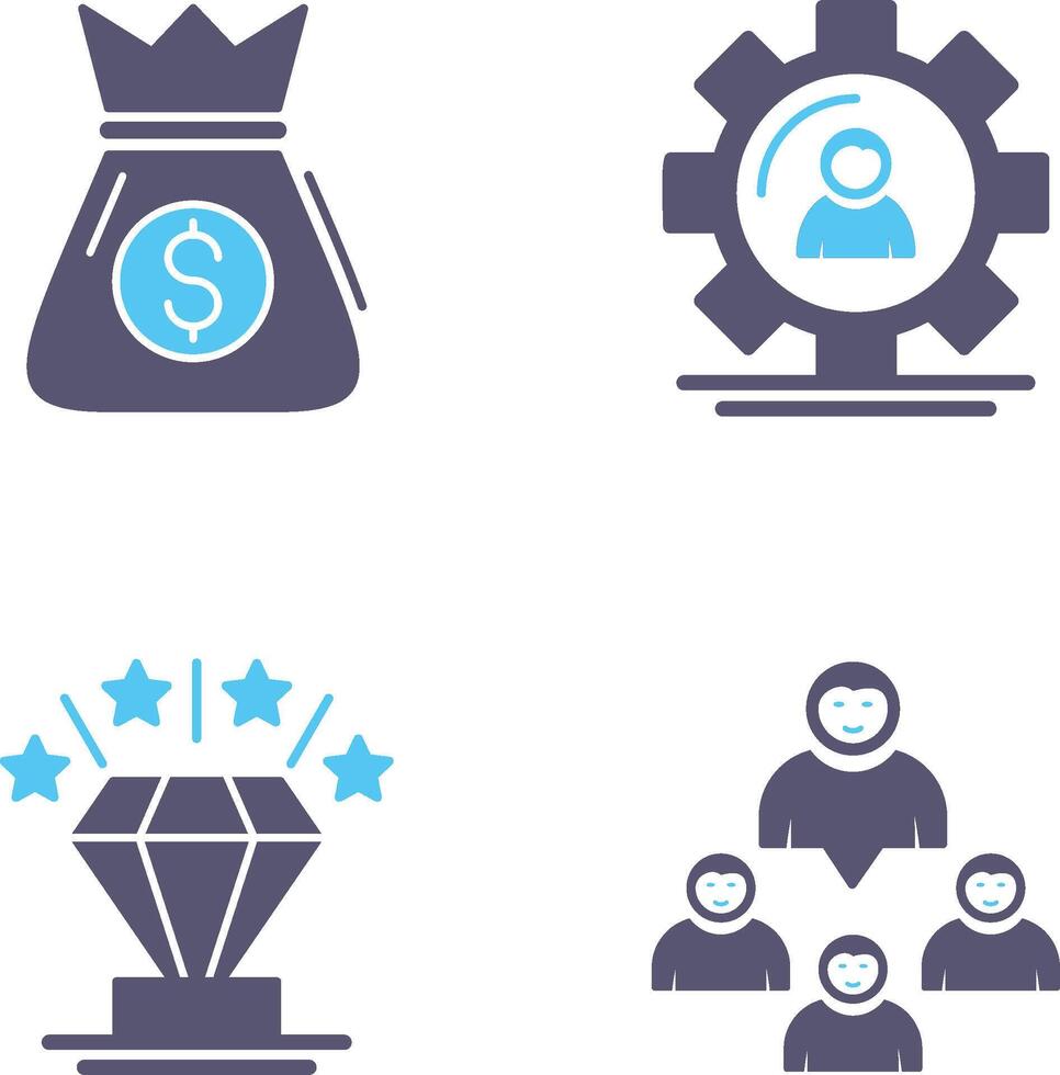 Money Bag and Management Icon vector