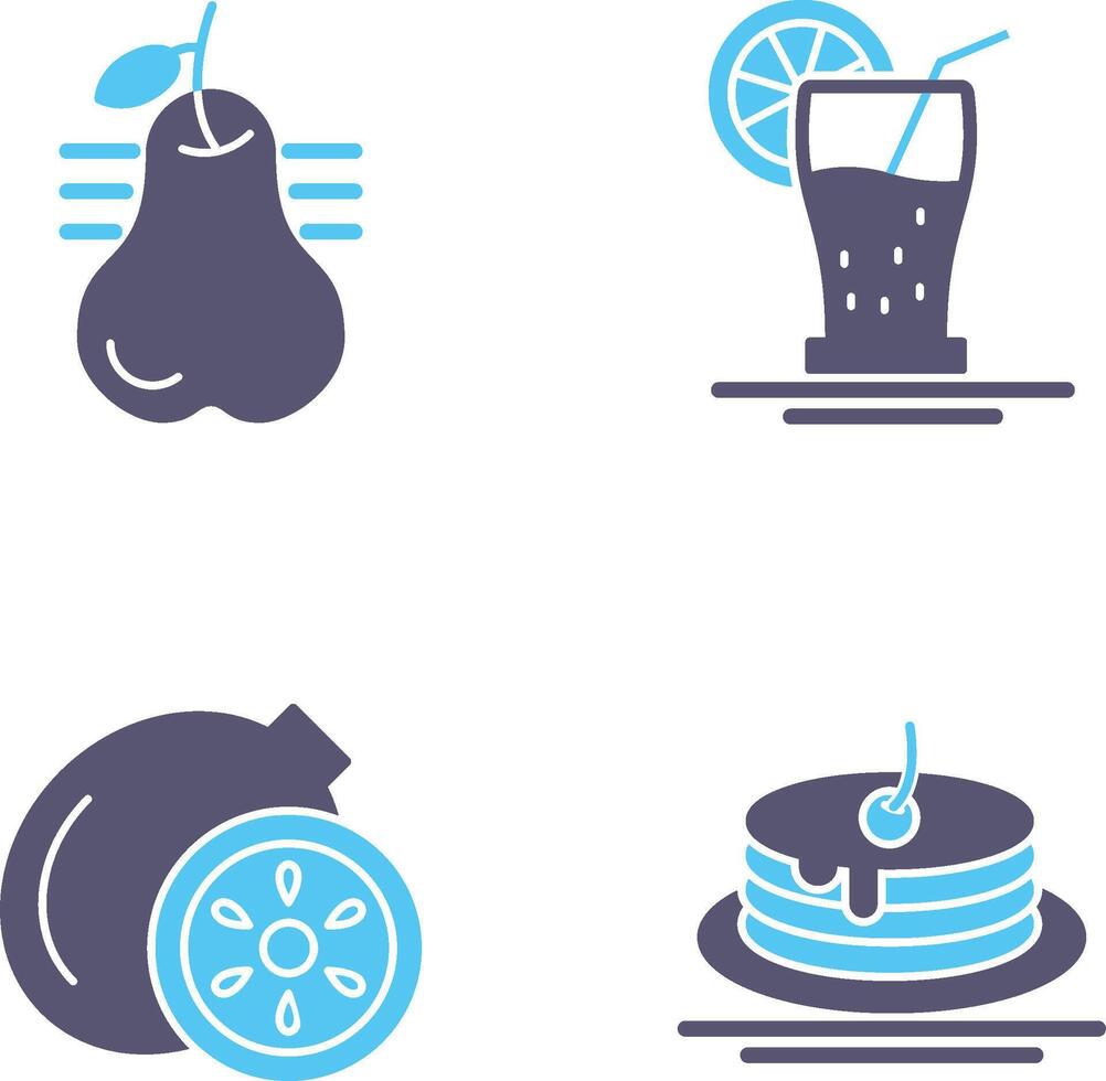 Pear and Orange Juice Icon vector