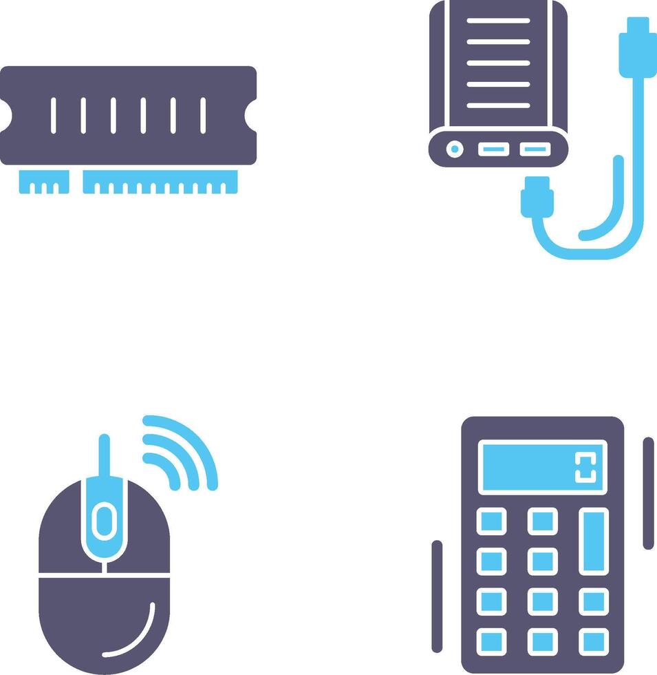 Ram and Power Bank Icon vector