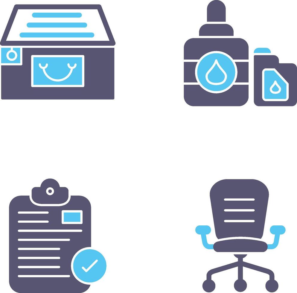 File Cabinet and Ink Cartridge Icon vector