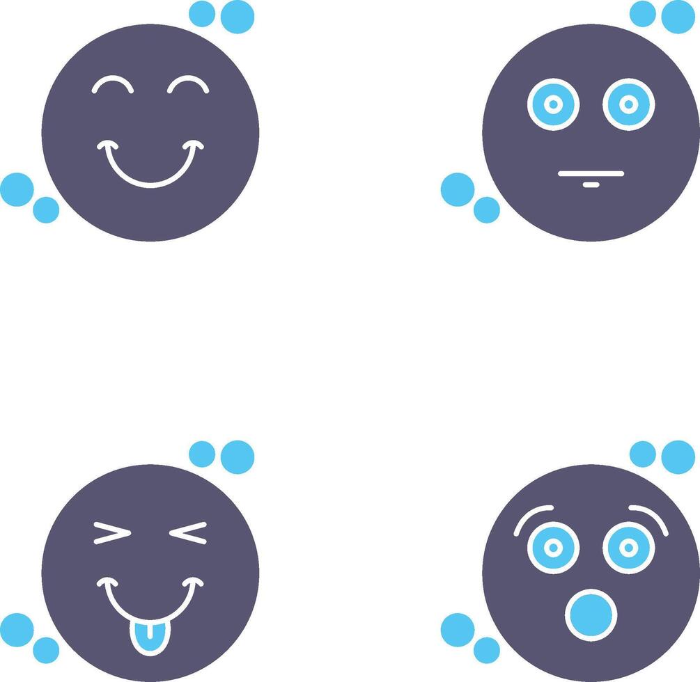 Smile and Neutral Icon vector
