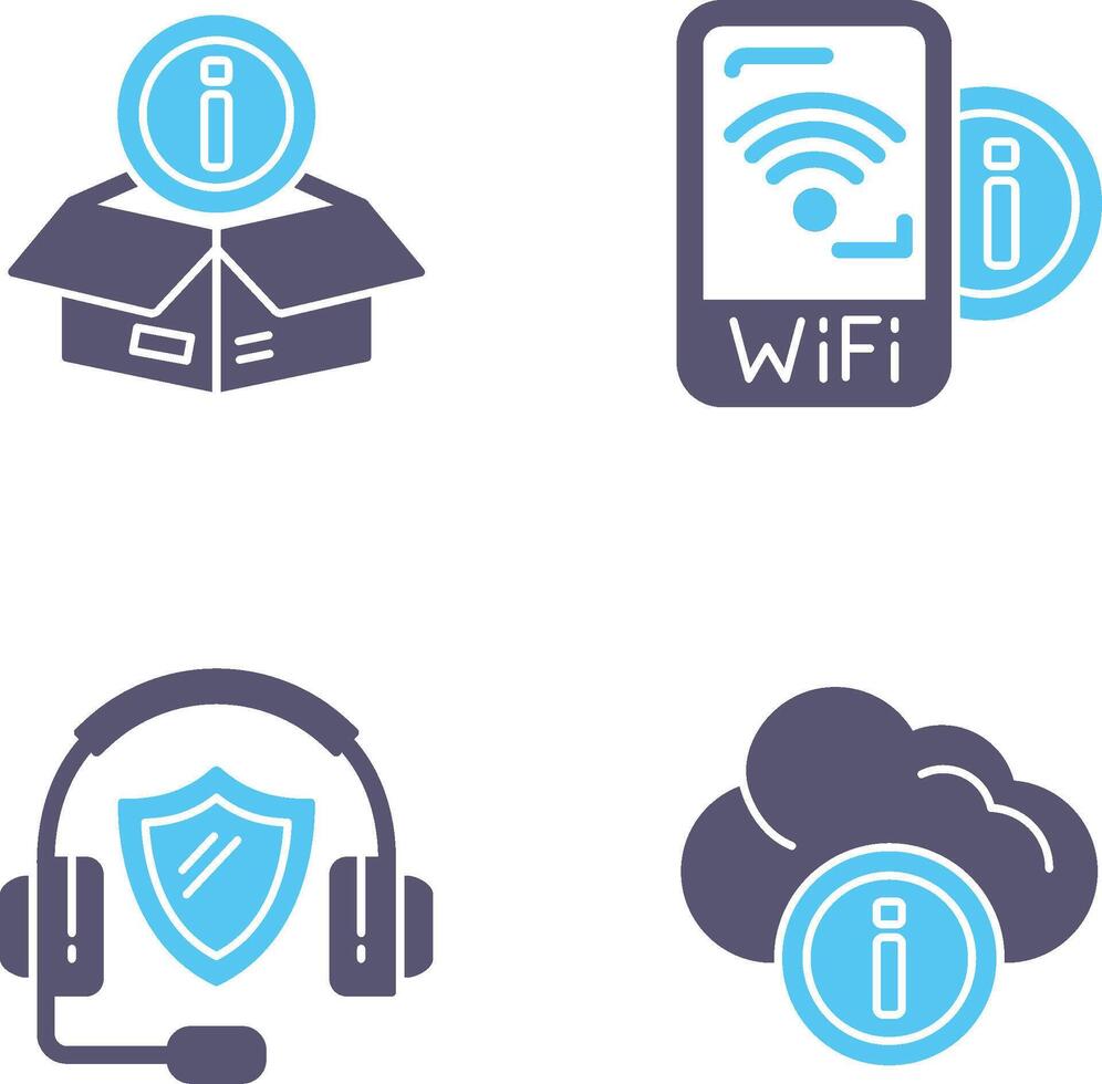 wifi signal and box Icon vector