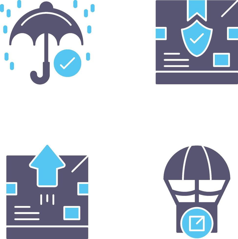 keep dry and delivery box Icon vector