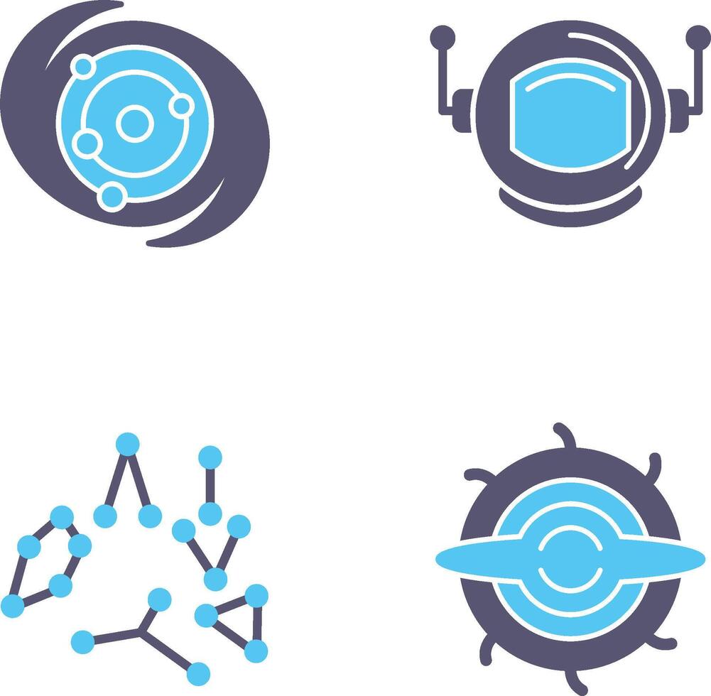 galaxy and astronaut Icon vector