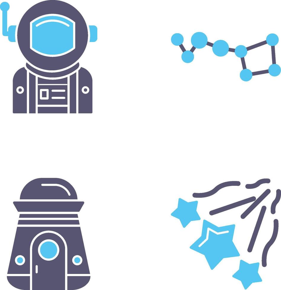 big dipper and astronaut Icon vector