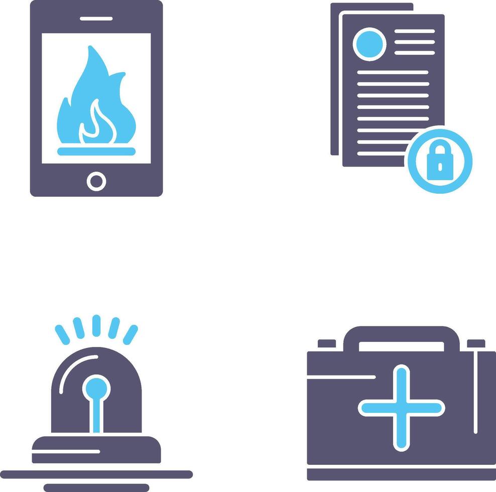Fire and Privacy Icon vector