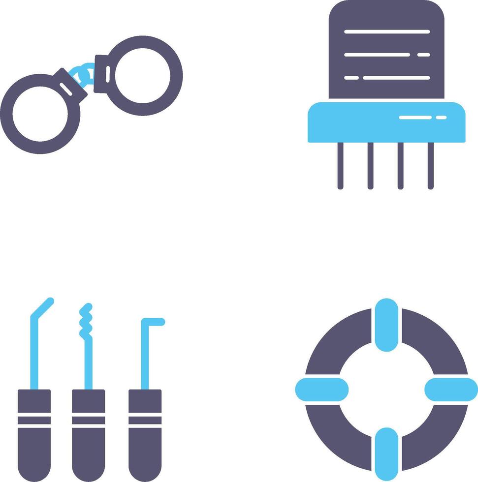 Handcuffs and Paper Shredder Icon vector